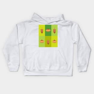 D&amp;D - Doughnuts and Dreidels Green Grid Kids Hoodie